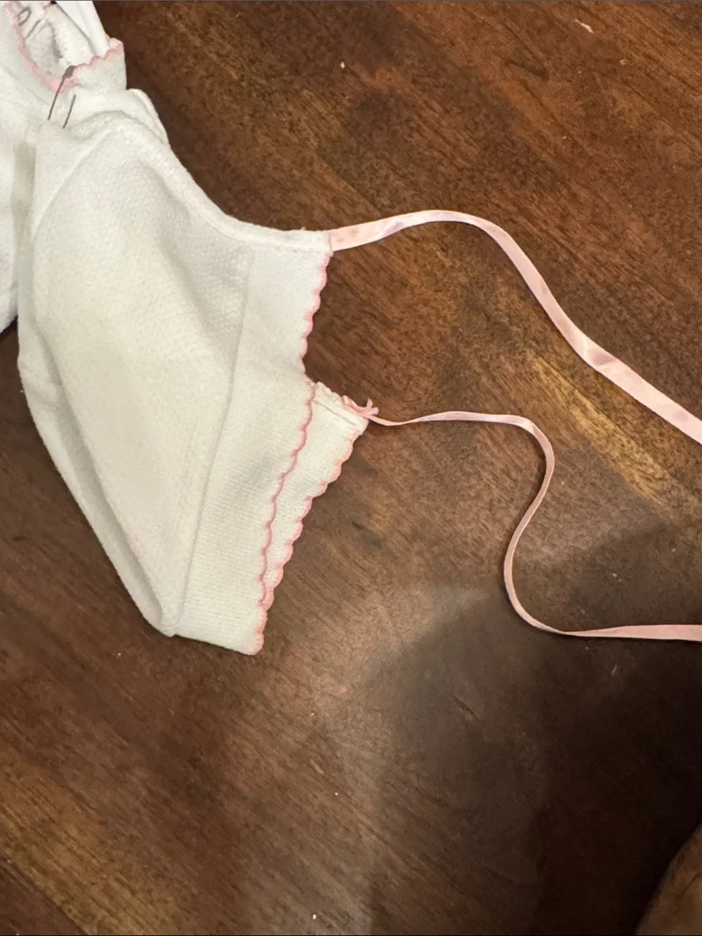 “Take me Home” newborn White and Pink Baby One-Piece with Bonnet